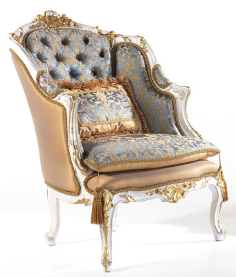Armchair Library Reading Chair Wingback Chair Sofa Upholstery Italian Furniture Luxury
