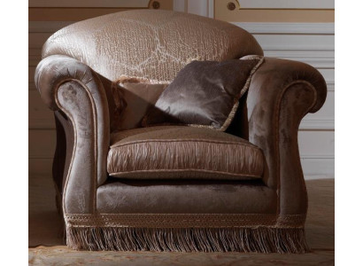 Luxury Armchair Upholstery Throne Solid Wood Italian Furniture Single-Seater Country Style