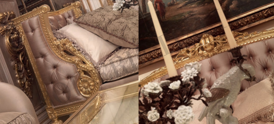 Sofa three-seater couch upholstery furniture Chesterfield baroque rococo antique style new