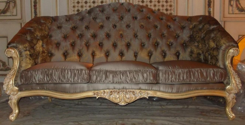 Sofa Couch Design Couches Upholstery Textile Italian Furniture Sofa Bench 3-Seater