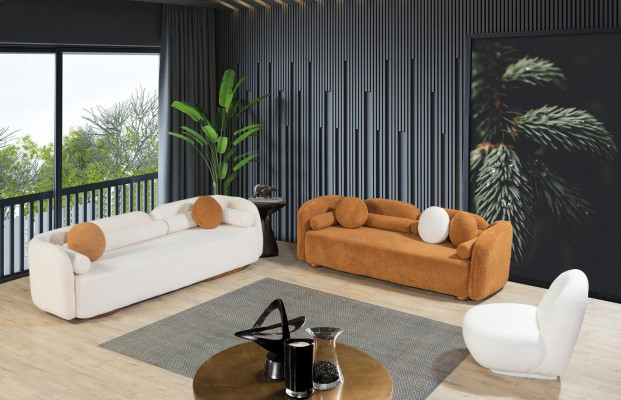 Round armchair, TV chair, single-seater upholstered seating furniture, lounge chairs.