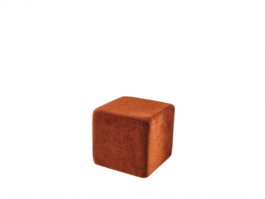Ottoman footstool cube luxury furniture design style lounge club fabric orange