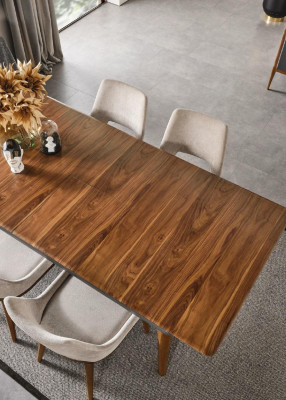 Chair dining room modern wood luxury fabric design new upholstery beige
