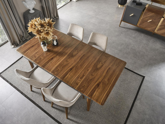 Complete set table 4x chairs dining room set dining group wood 5-piece new