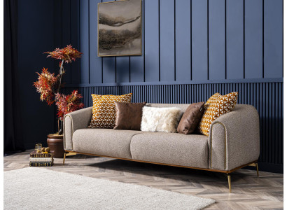 3-seater sofa luxury living room style modern gray metal