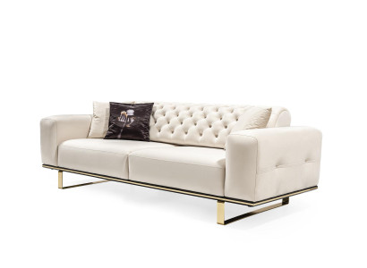 3-seater sofa living room luxury upholstered designer furniture Chesterfield
