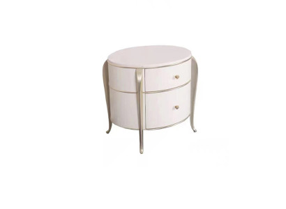 Round nightstand furniture wood luxury side white furniture nightstands