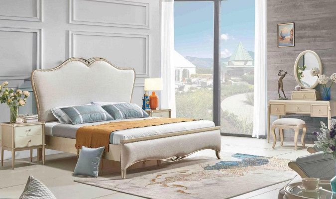 Bed + 2x nightstands 3-piece bedroom set design modern luxury 180x200 cm new