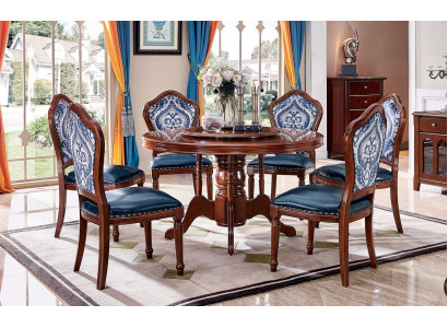 Design 6x chairs dining room furniture dining set wood chair furnishings
