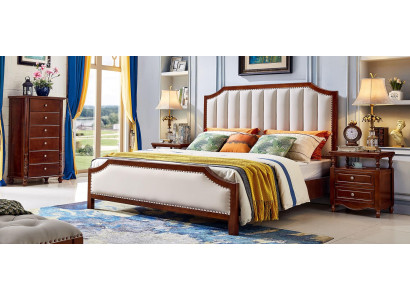Bed 2x Nightstands 3-piece Bedroom Set Classic Luxury Design