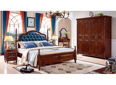 Bed 2x Nightstands 3-piece Bedroom Set Design Luxury Classic