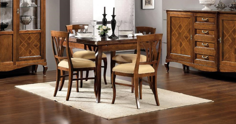 Dining table, antique style, solid wood furniture, Italian dining tables, wooden tables