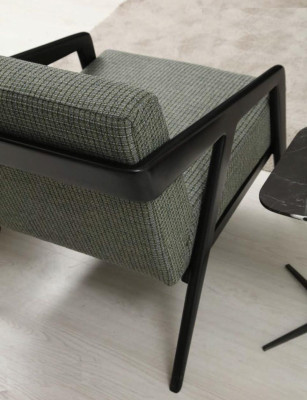 Armchair Seat Living Room Fabric Polyester Style Modern Design Luxury