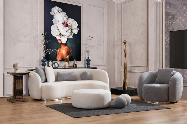 Modern set of sofa furniture 3 1 seater living room complete sofa set ottoman
