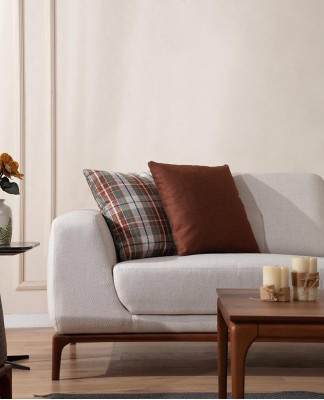 Luxury White Sofa Set 3 Seater Armchair Fabric Modern Modern Set New