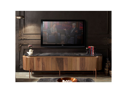 Elegant TV Lowboard Brown Color Luxurious Furniture for Living Room Novelty