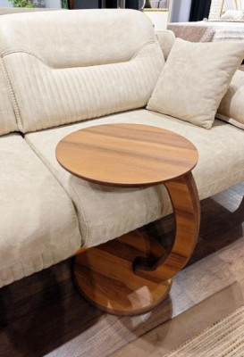 Side table made from high-quality MDF chipboard, brown living room table