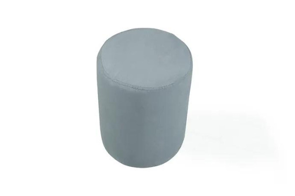 Luxurious stool with white fabric cover and MDF frame new