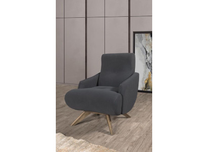 Gray lounge chair designer single-seater upholstered armchair living room furniture