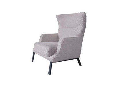 White textile armchair upholstered single-seater living room seating furniture