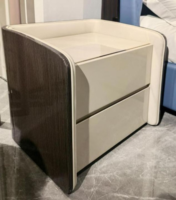 Bedroom set bed 2x nightstand 3 pcs. Design modern luxury bed group new