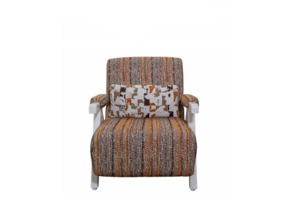 Multicolored armchair designer seating luxurious upholstered single-seater