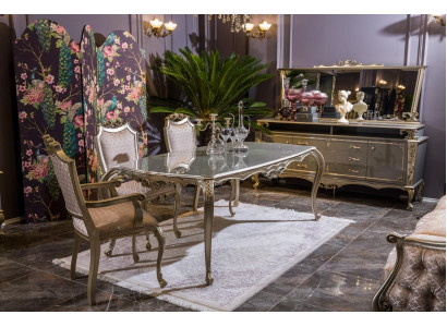 Dining room dining table chair set group ensemble table tables luxury 5-piece.