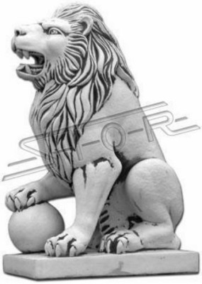 XXL Lion Figure Garden Terrace Decoration Antique Style Decorative Stone Sculpture