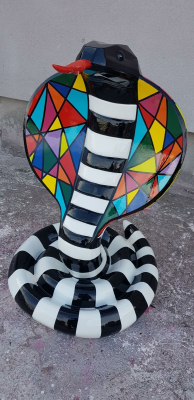 Designer Abstract Modern Figure Cobra Snake Garden Sculptures Decoration