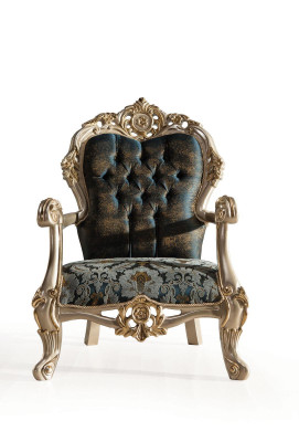Sofa set sofa couch baroque rococo set coffee table turquoise 5-piece gold