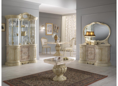Luxury living-dining room set 2-piece suite table sideboard classic display cabinet table