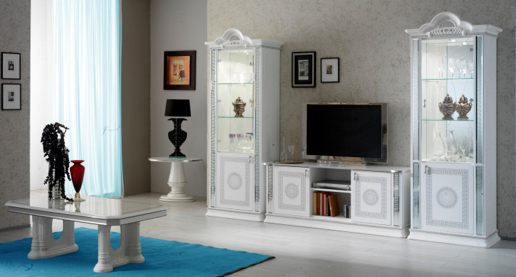 Complete dining room set table sideboard coffee table display cabinet set new