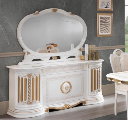 Classic sideboard dresser cabinet mirror XXL wardrobe Italian furniture
