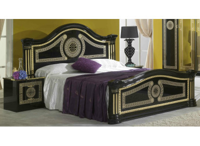 Design bedroom 3-piece. Bed luxury 2x nightstand classic bed set