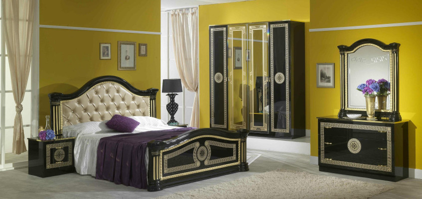 Chesterfield Bett Leather Bed Upholstered Bed Bedroom Double Bed Beds 180x200cm