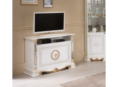 White RTV Cabinet Shelf Cabinets Italian Style Furniture Dressers Sideboard
