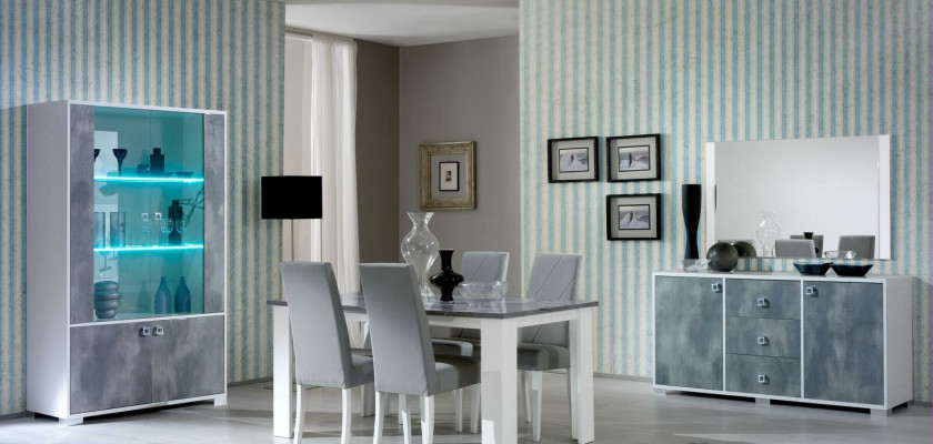 Modern dining table made of wood, 160x90cm, dining room, made in Italy, new design