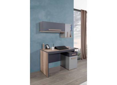 Modern desk table wall shelf wood youth children's room furniture design