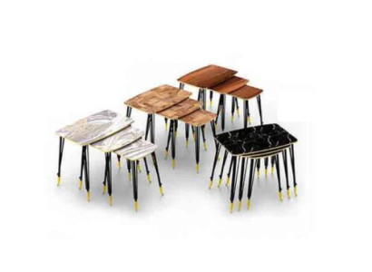 3 luxurious coffee tables with black stainless steel legs for your living room