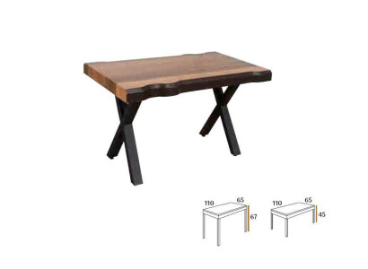 Wooden coffee table on black legs for your living room Original designer model
