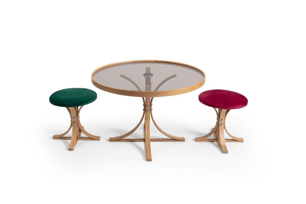 Living Room Set Coffee Table 2x Stool Luxury Furniture Table Coffee Modern