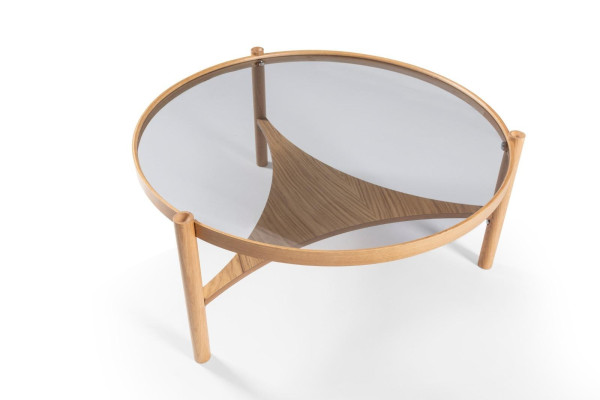 Living room set 2 pcs round 2x coffee tables modern designer furnishings