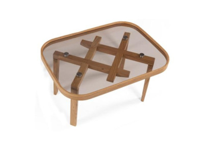 Luxury Furniture Coffee Table Modern Interior Glass Table Beige Living Room
