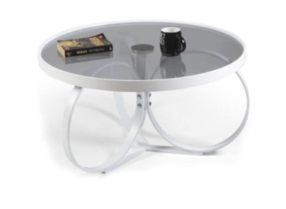 White coffee table living room furniture designer glass table side table