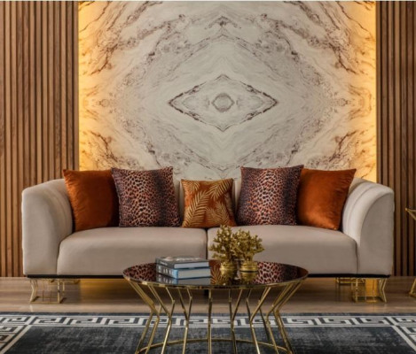 3-seater cushion exclusive beige living room luxury couches