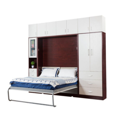 Wardrobe, bed, wall cabinet, beds, wall unit, bedroom, guest room, furniture, shelf