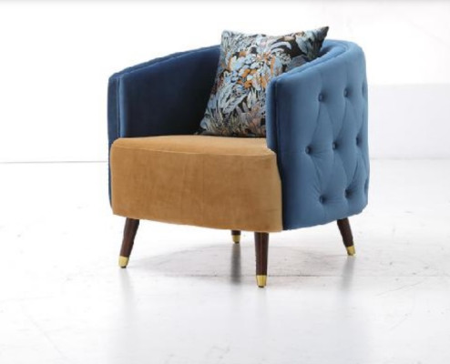 Armchair Couch Upholstery Designer Textile 1-Seater Upholstered Seat Couches Single-Seater New