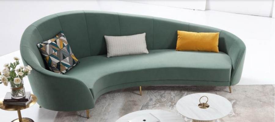 Round Sofa + Coffee Table Modern Sofa Living Room Coffee Table Furniture Complete Set
