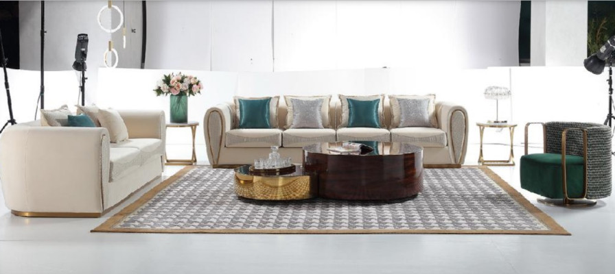Coffee table side table designer table tables living room table 2-piece set.