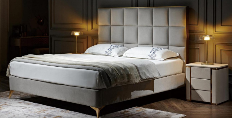 Bed 2x Nightstand 3-piece Bedroom Set Designer Luxury Group New Suite